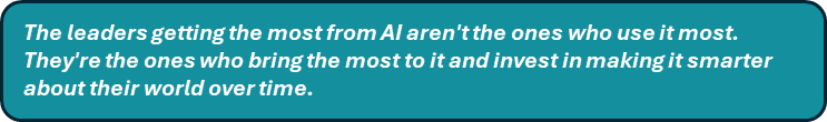 Leaders getting the most from AI
